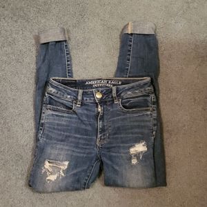 American Eagle ripped skinny jeans size 0